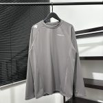 Descente Long-Sleeved Shirts Red Nylon Fleece Quick-Drying Sports Spring Autumn Winter
