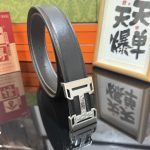 Hermes Belt Red Genuine Leather Top-Grain Cowhide