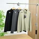 Descente Long-Sleeved Red Cotton Soft Down Clean Lines Simple Design Spring 3D Logo