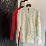 Ralph Lauren Leather Long-Sleeved Sweater