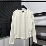 Descente Long-Sleeved Shirts Red Nylon Fleece Brushed Fabric Quick-Drying Sports Spring Autumn Winter And