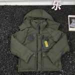 Moncler Outerwear Green Down Nylon