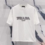 Prada Short Sleeves Red Cotton Pure Spring Summer Embroidery