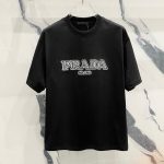 Prada Short Sleeves Red Cotton Pure Spring Summer Embroidery