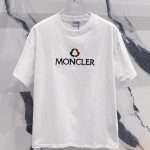 Moncler Ruler Red Cotton Pure Silk Silky Smooth Spring Summer Embroidery Patch