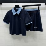 Miu Miu Plaid Short-Sleeved Shirts