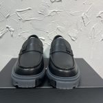 Ami Derby Shoes Black Cowhide Spring Autumn Patch