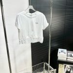 Miu Miu Lace Short-Sleeved T-Shirt