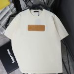 Louis Vuitton Short-Sleeved Shirts Red Cotton Pure Leather Patch