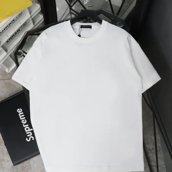 Louis Vuitton Short-Sleeved Shirts Red Cotton Pure
