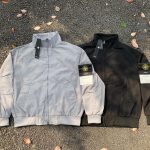 Stone Island Coat Red Polyester Exquisite Workmanship Street Style Retro Workwear High-End Quality