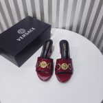 Versace Slippers Genuine Leather Patent Summer Early