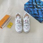 Louis Vuitton Sneakers Red Cowhide Mesh