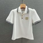 Miu Miu Gold Short-Sleeved Shirts