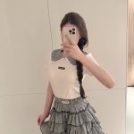 Miu Miu Plaid Short-Sleeved Shirt