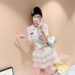 Miu Miu Silver Short-Sleeved Shirt