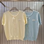 Miu Miu Lace Short-Sleeved Shirts