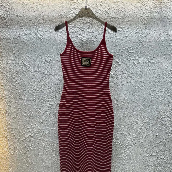 Miu Miu Gold Spaghetti Straps