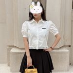 Miu Miu Lace Short-Sleeved Shirt