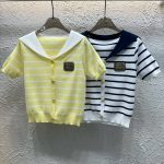 Miu Miu Gold Short Sleeves