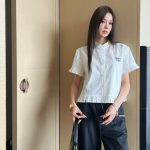 Miu Miu Lace Short-Sleeved Shirt