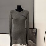 Miu Miu Lace Long-Sleeved T-Shirt
