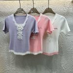 Miu Miu Lace Short Sleeves