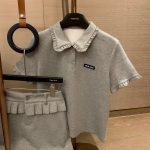 Miu Miu Lace Short-Sleeved Shirts