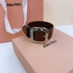 Miu Leather Belt Red Eva