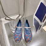 Louis Vuitton Ballet Shoes Red Sheepskin Denim