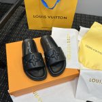Louis Vuitton Slippers Red Sheepskin