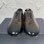 Prada Leather Shoes Brown Cowhide Rubber Lace Spring Autumn