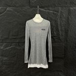 Miu Miu Lace Long-Sleeved T-Shirt