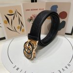 Gucci Belt Gold Genuine Leather
