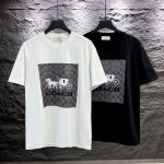 Coach Short Sleeves Ash Cotton Pure Summer Patch