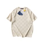 Louis Vuitton T-Shirt Red Cotton Jacquard Embroidery