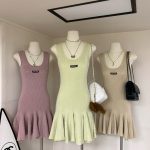 Miu Miu Gold Dresses