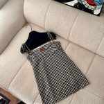 Miu Miu Plaid Suspenders