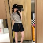 Miu Miu Knitted Fabric Short-Sleeved Shirt