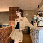 Miu Miu Leather Long-Sleeved Jackets For Autumn