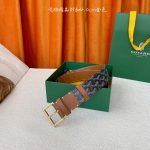 Goyard Belt Red Top-Grain Cowhide Understated Luxury
