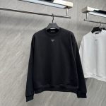 Prada Hoodies Metal Logo