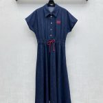 Miu Miu Denim Short-Sleeved Shirts