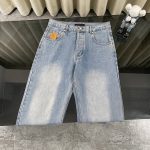 Louis Vuitton Jeans Blue Cotton Polyester Spandex Denim Exquisite Workmanship