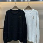 Saint Laurent Stone Long-Sleeved Sweater