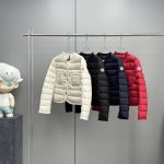 Moncler Jacket Red Goose Down Lace