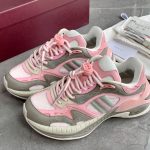 Gucci Sneakers Red Eva Mesh Rubber Carbon Fiber Plate Lace Breathable Color Blocking