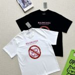 Balenciaga Short-Sleeved T-Shirt Red Eva Cotton Pure Simple And Elegant Daily Commute Sophistication Summer