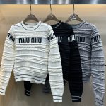 Miu Miu Jacquard Long-Sleeved Sweater