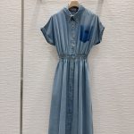 Miu Miu Denim Short-Sleeved Shirts